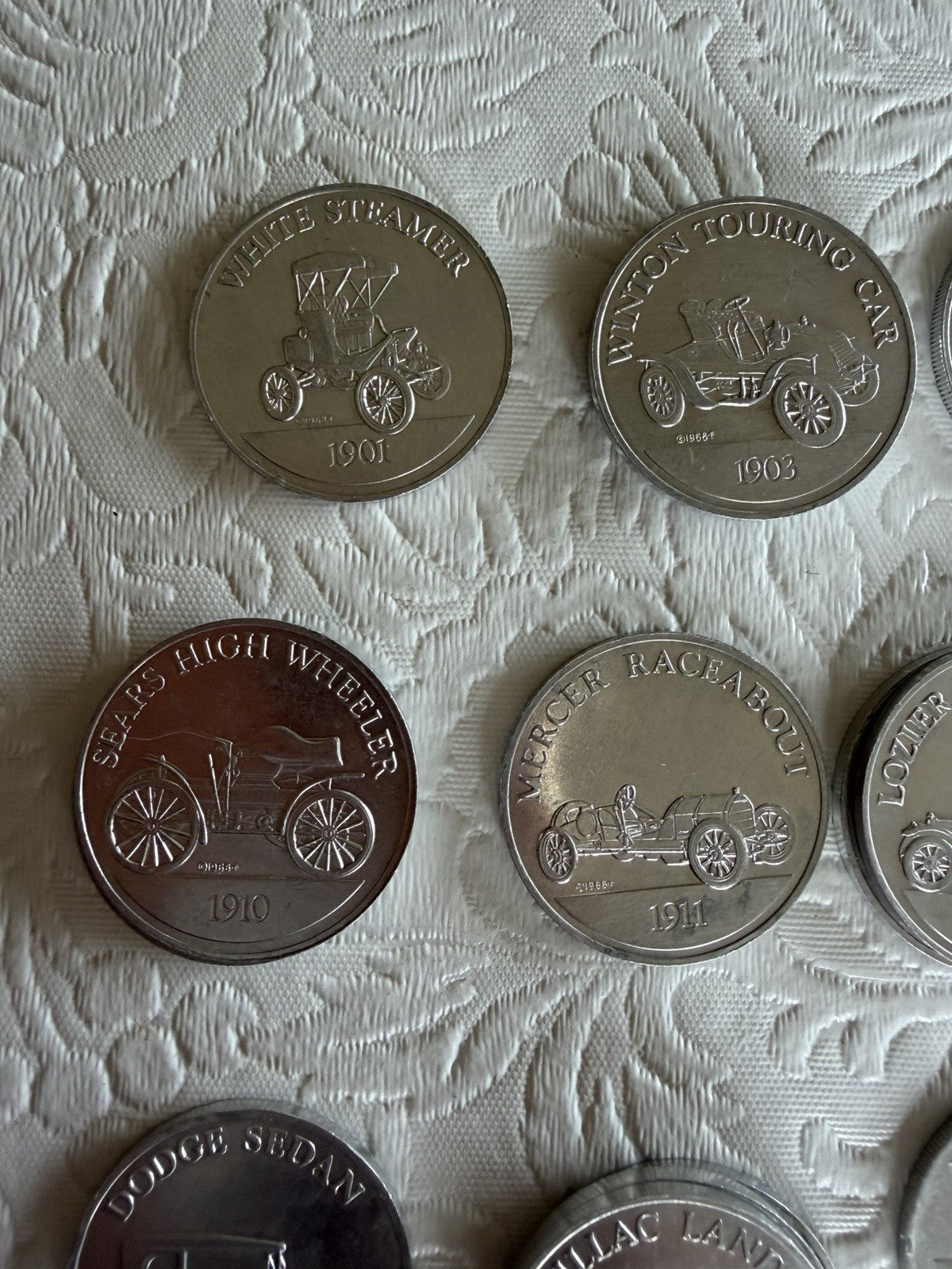 Vintage Sunoco DX Antique Car Coin Series 1 Complete 25 Token Set 1968 Gas Oil