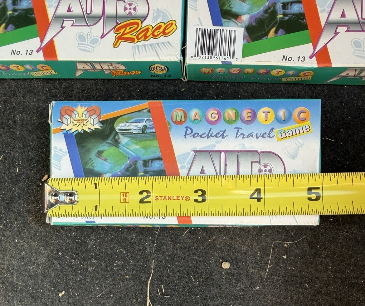 Vintage Magnetic Pocket Travel Games Lot 14 Chess Auto Race Train Sports Mini