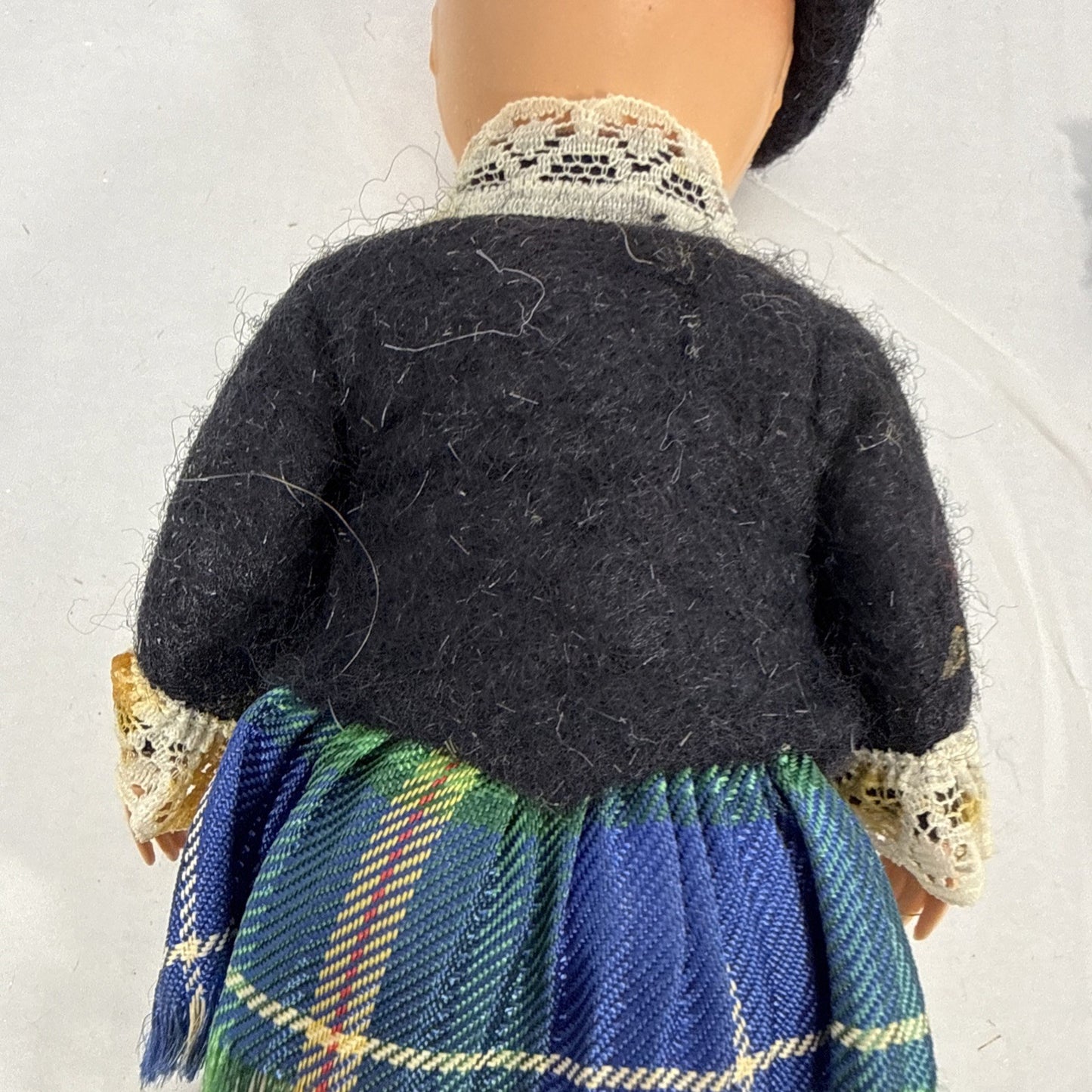 Vintage Scottish Boy Doll Sleep Eyes Kilt Movable Arms Souvenir Doll