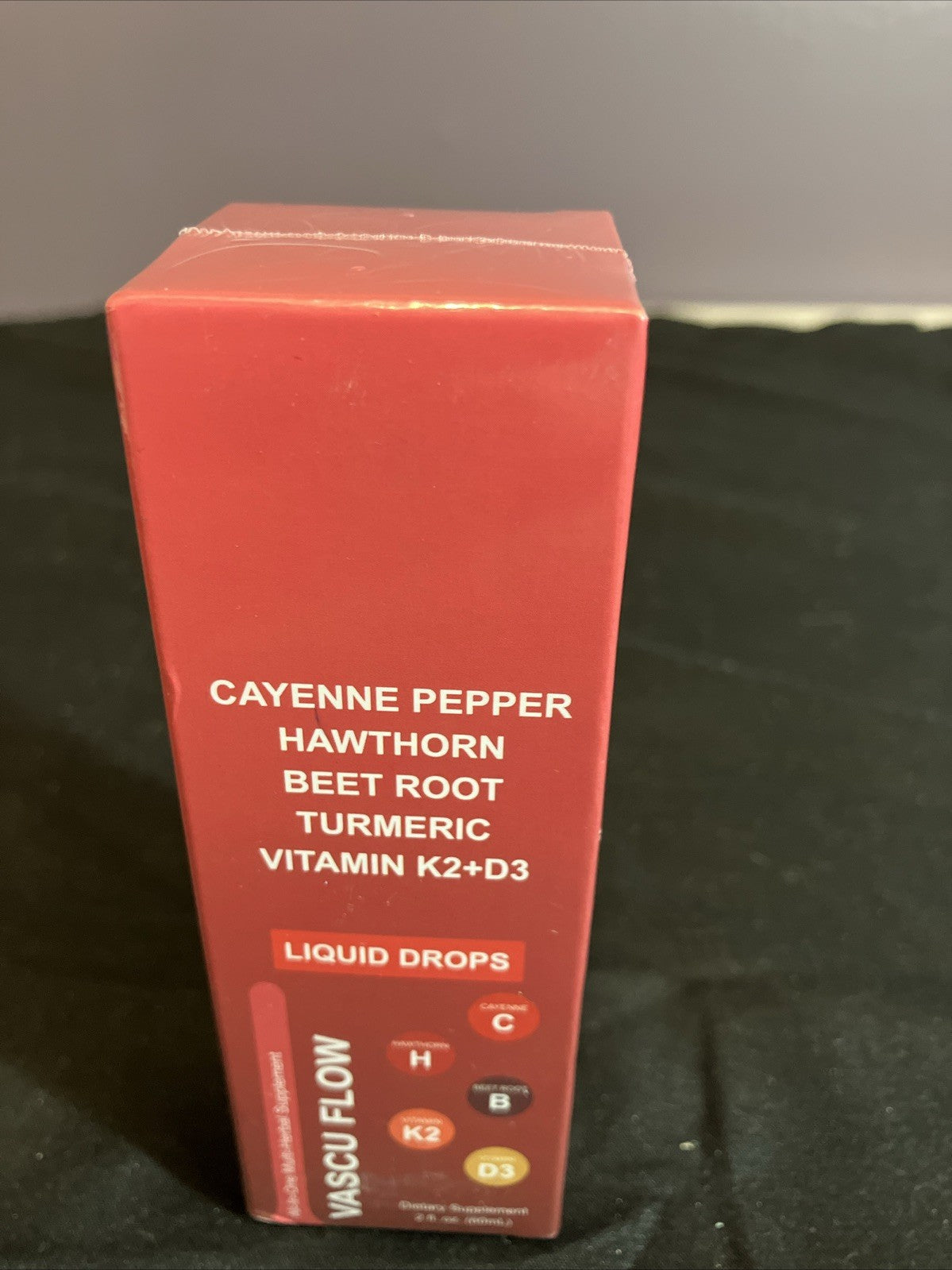 Liquid Supplement Drops Cayenne Hawthorne Beetroot Turmeric K2 D3