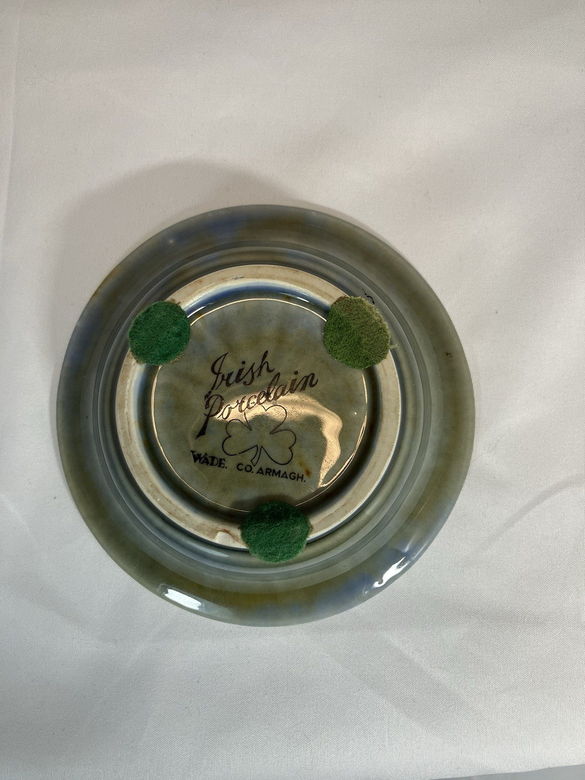 Irish Porcelain Miniature Plate 4.75" Green Made in Ireland Decorative
