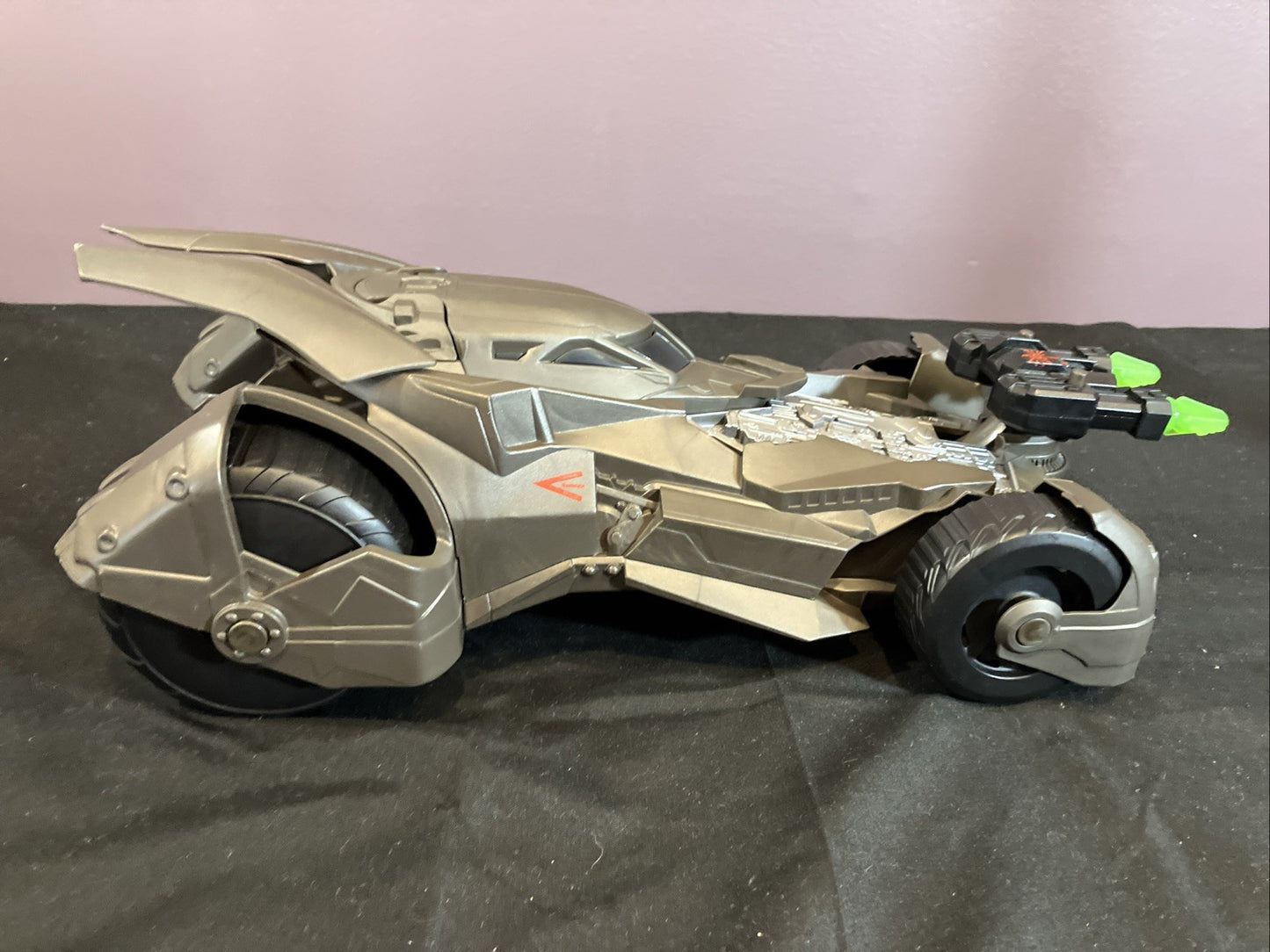 Batman Batmobile Toy Vehicle with Green Rockets 6" + Batman Figure DC