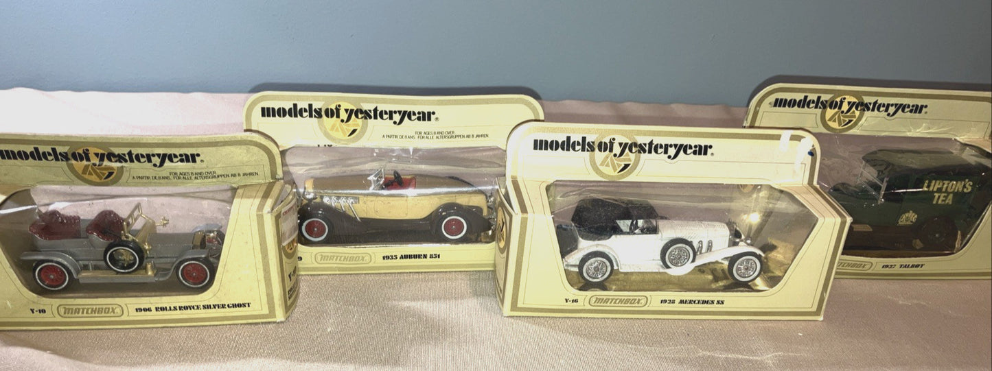 Yesteryear Diecast 1:36 Classic Car Lot Rolls Royce Auburn Mercedes Talbot