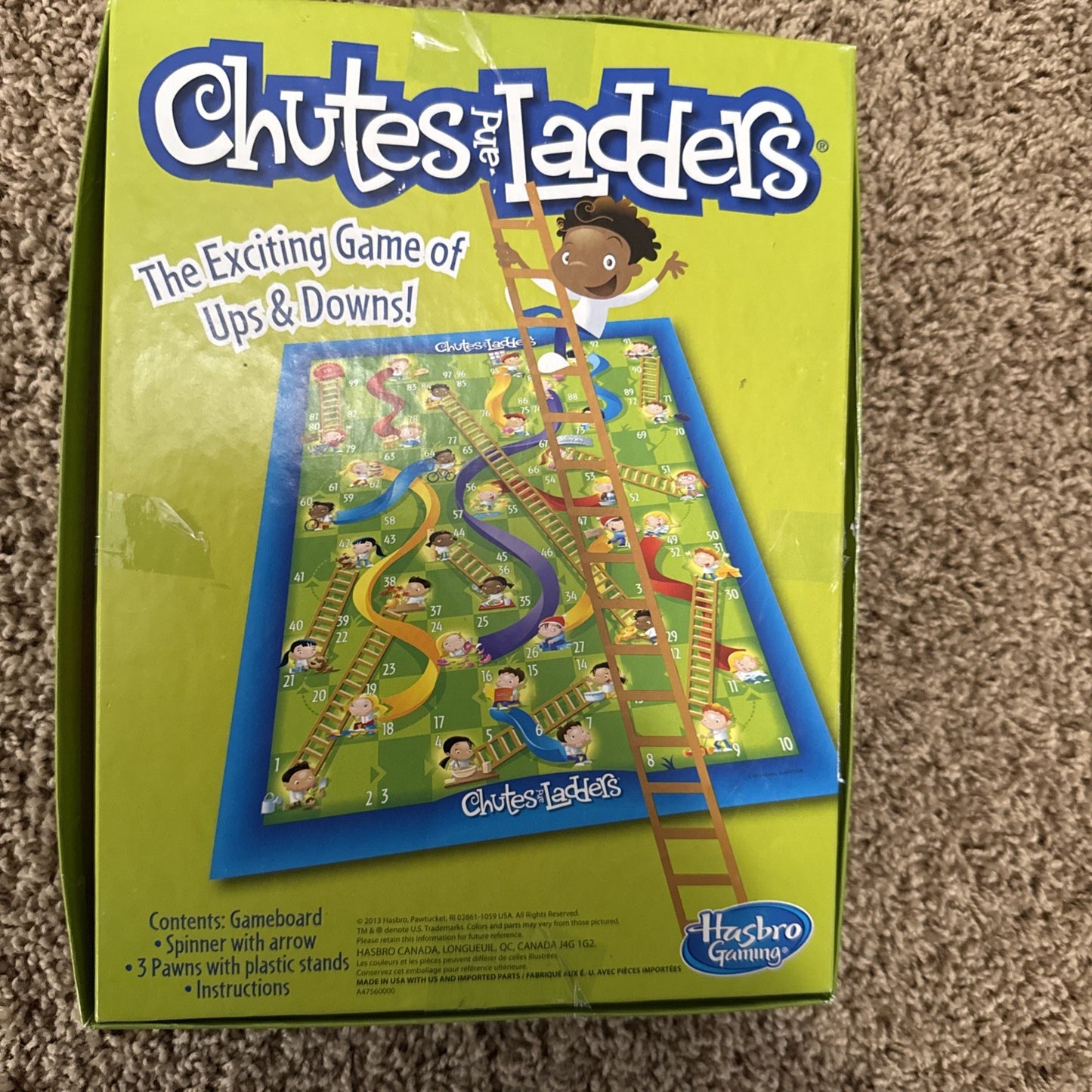 Chutes And Ladders Board Game Hasbro 2013 Complete Made In USA