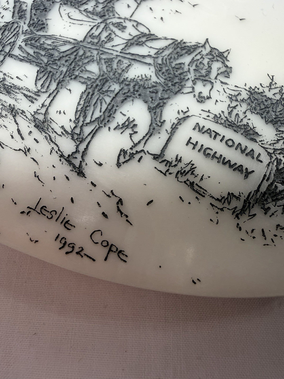 Leslie Cope Paperweight National Highway 1992 5" Collectible Horse Buggy