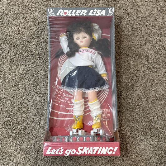 Vintage 1980 Roller Skating Lisa Doll 19” Brown Hair New In Original Box