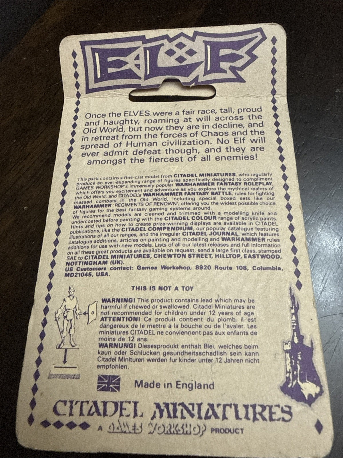Classic Warhammer Dark Elves Metal Miniatures NIB Citadel 7101 Rare OOP Blister