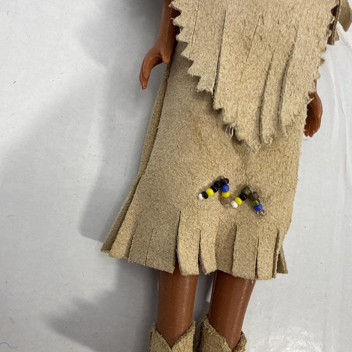 Vintage Native American Doll Papoose Baby Sleep Eyes Souvenir Doll