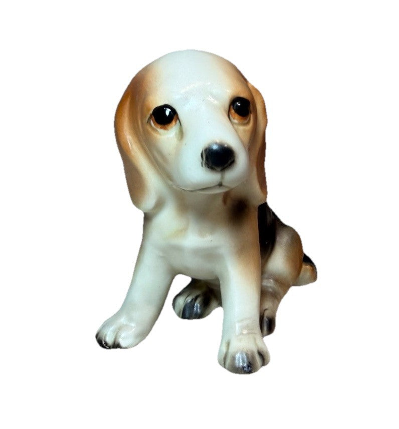 Vintage Inarco Porcelain Beagle Puppy Figurine E2074 Dog Statue 2.5”