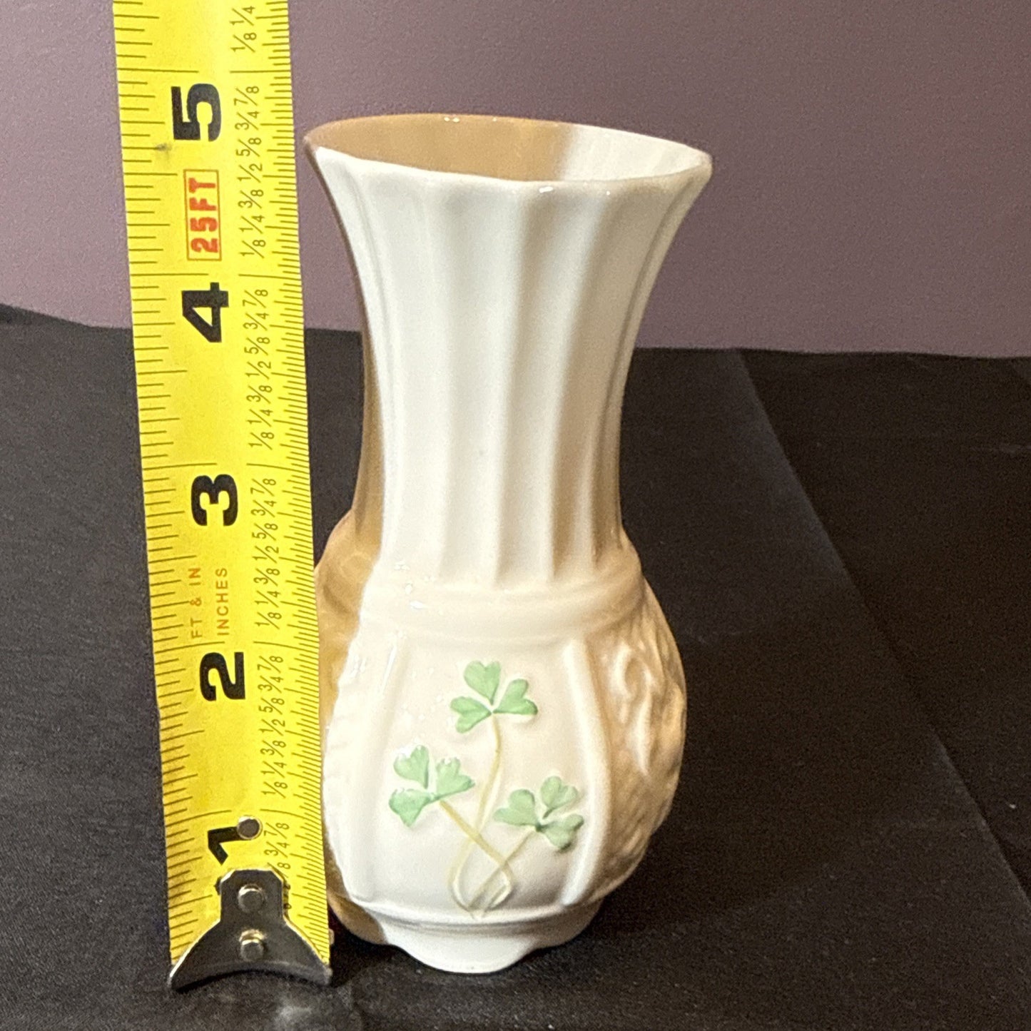 Belleek Nadine Vase Fine Parian China Floral Irish Porcelain