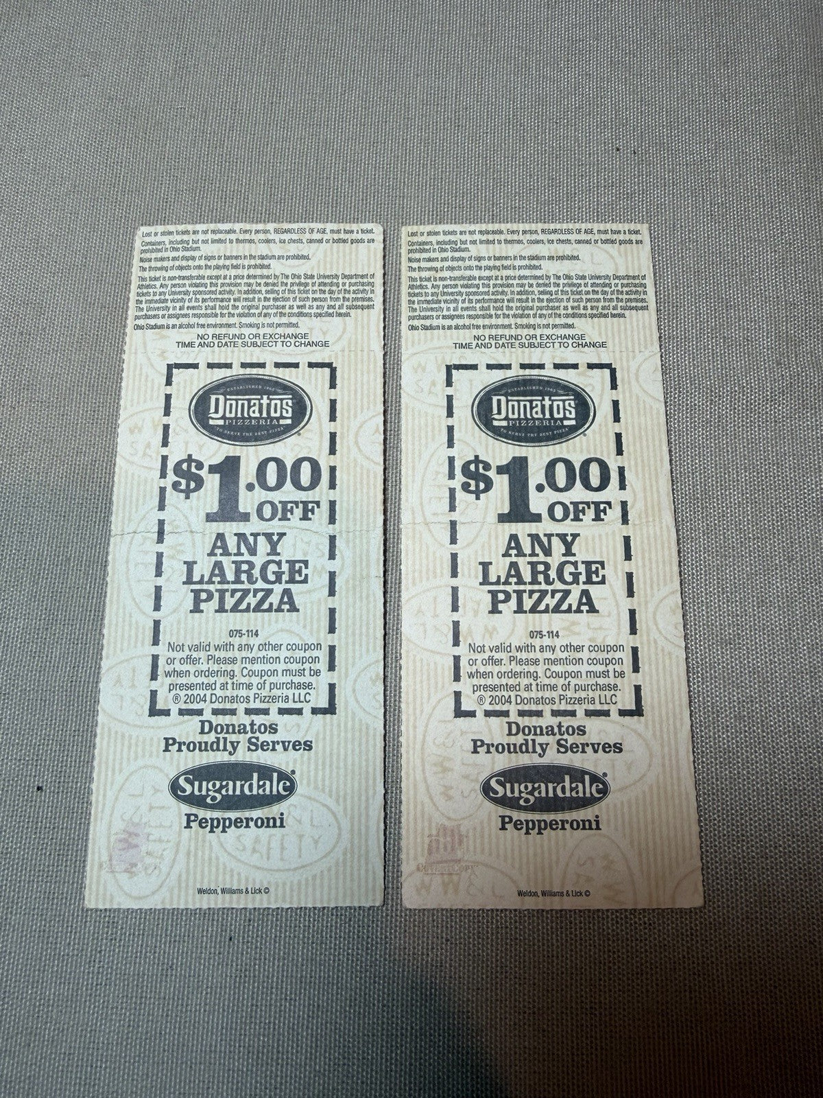 2004 Michigan Wolverines vs Ohio State Ticket Stub Game 6 Lot of 2