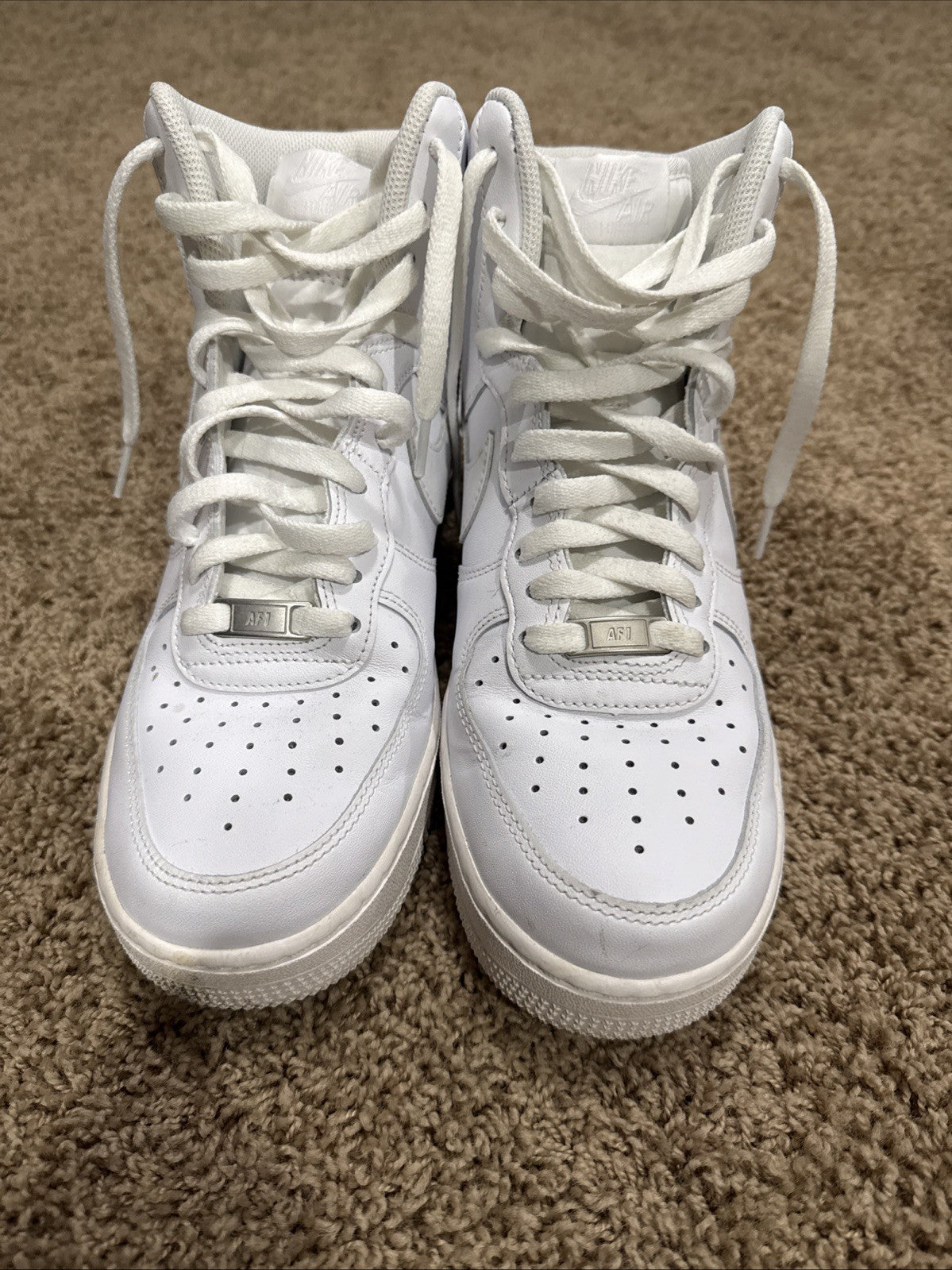 Nike Air Force 1 High Triple White Size 9 Mens Sneakers