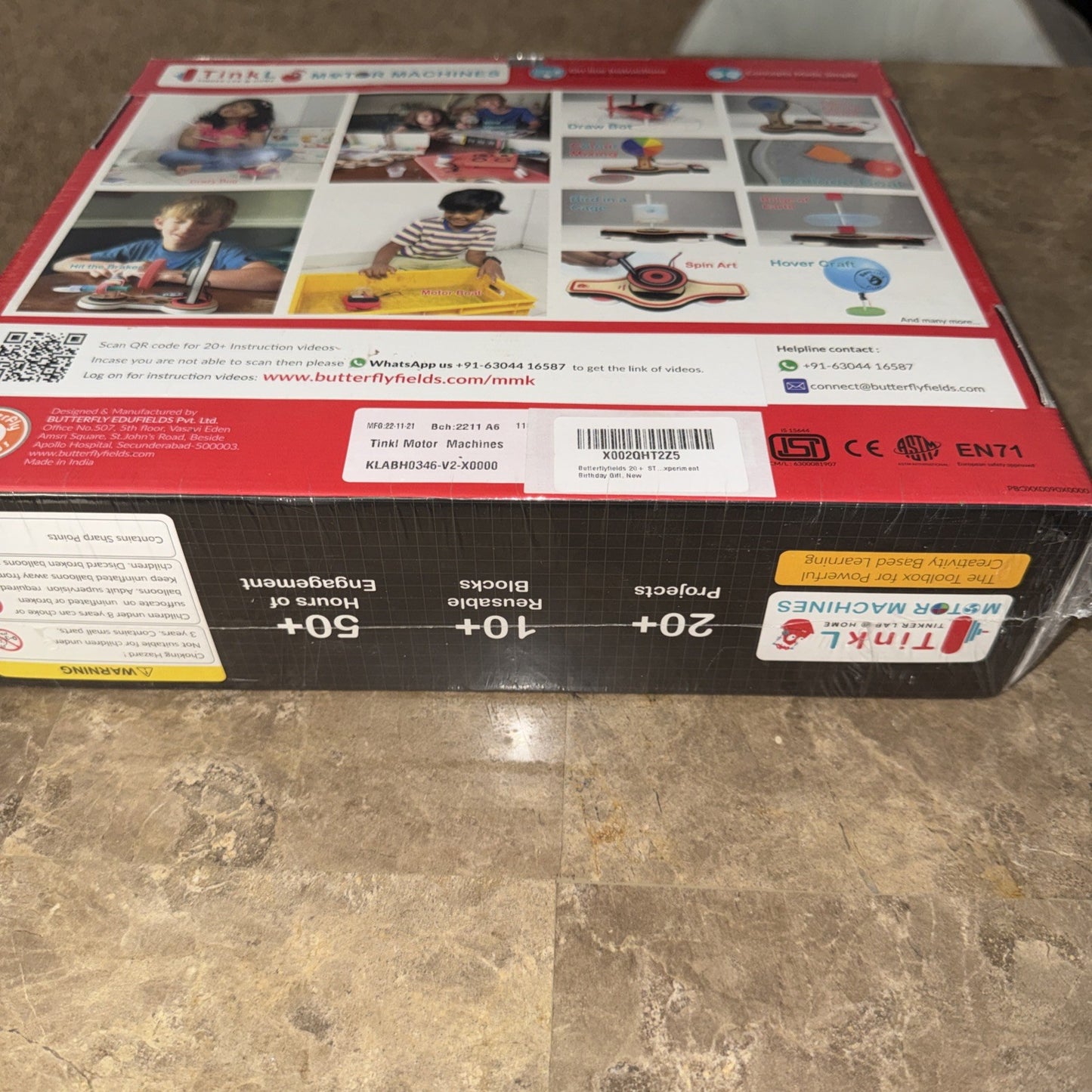 Butterfly Edufields STEAM Kit 25 Projects Electric Motor Science Set - NEW
