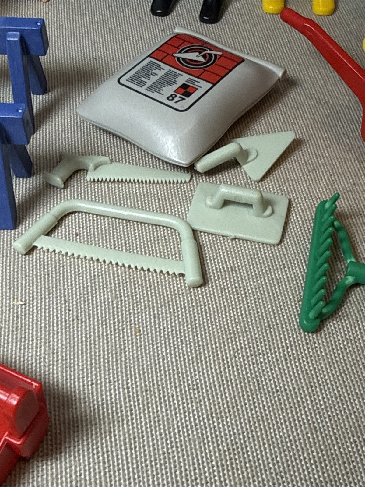 Playmobil Construction Site Figure Lot Scaffold Tools Painter Accessories