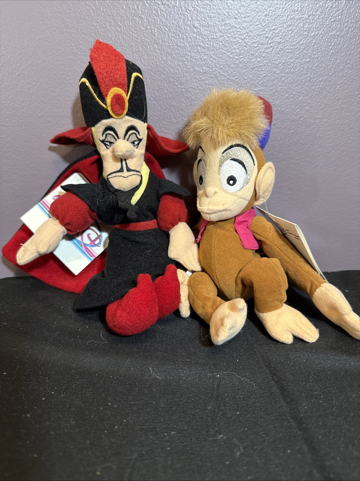 Disney Bean Bag Aladdin Plush ABU  & JAFAR