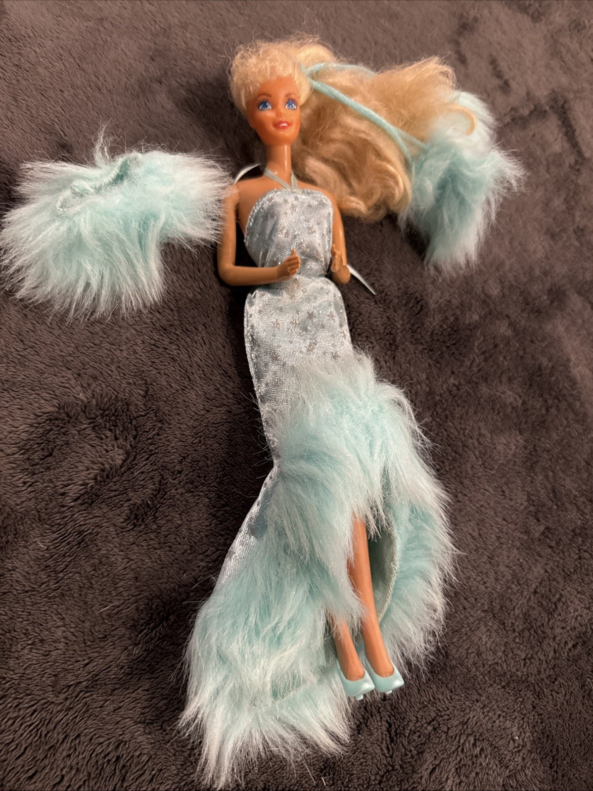 Vintage 1983 Mattel Sun Gold Malibu Barbie Doll 1985 Fashion Fantasy Star Gown