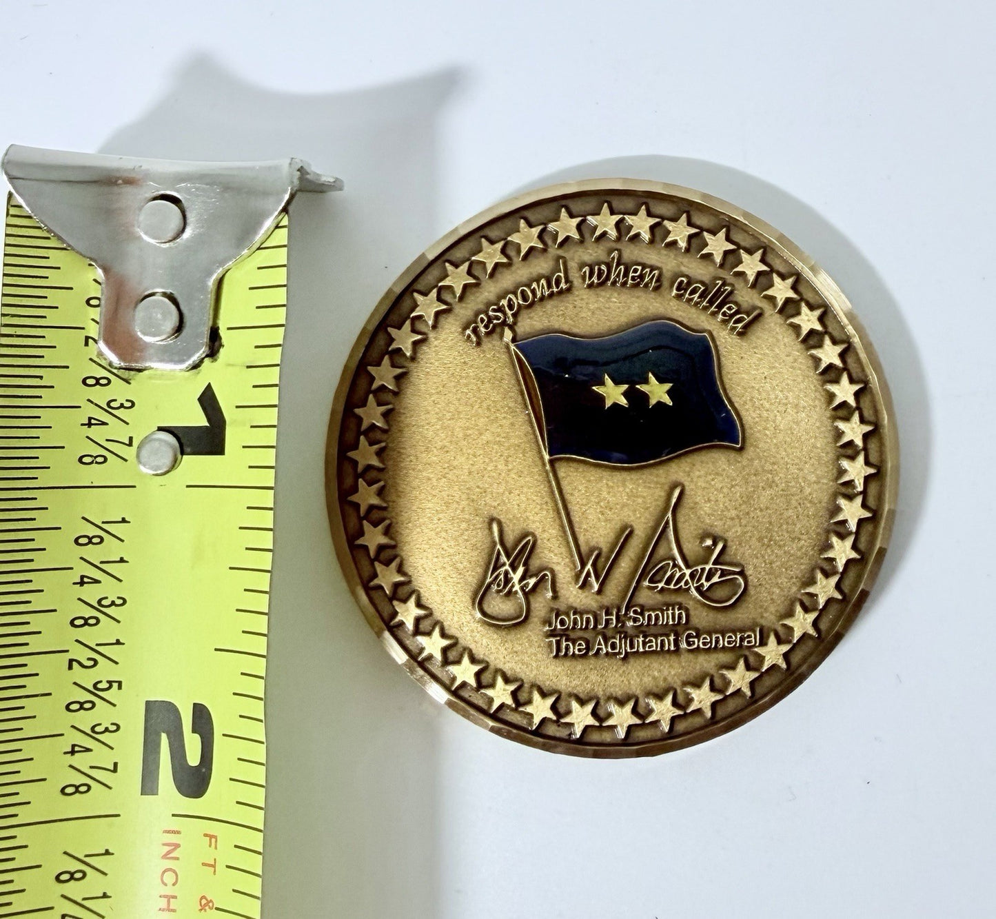 Bronze Military Challenge Coin 2 Star General State Of Ohio Adjutant General