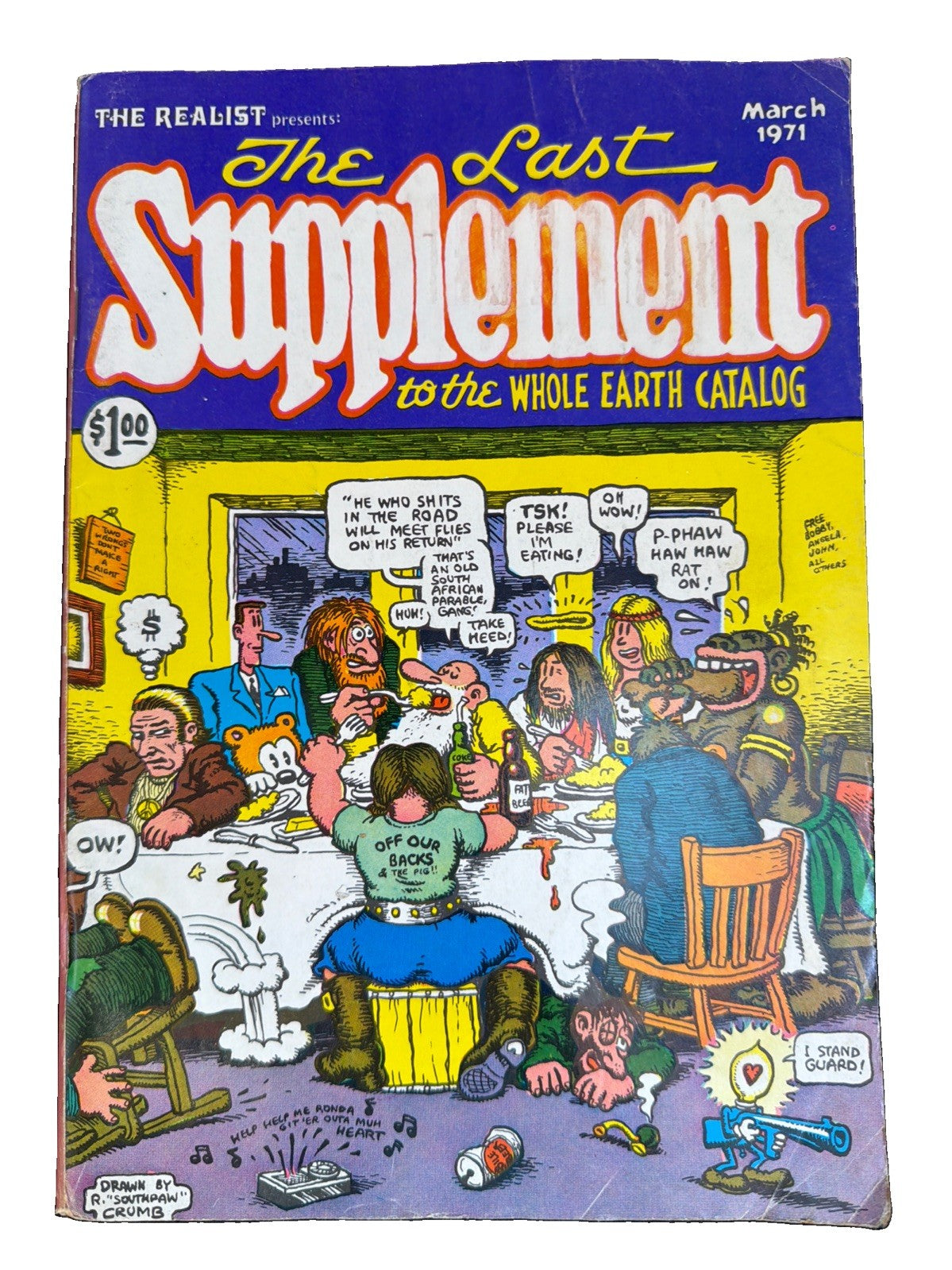 Vintage 1971 Last Supplement Whole Earth Catalog Robert Crumb Cover Underground