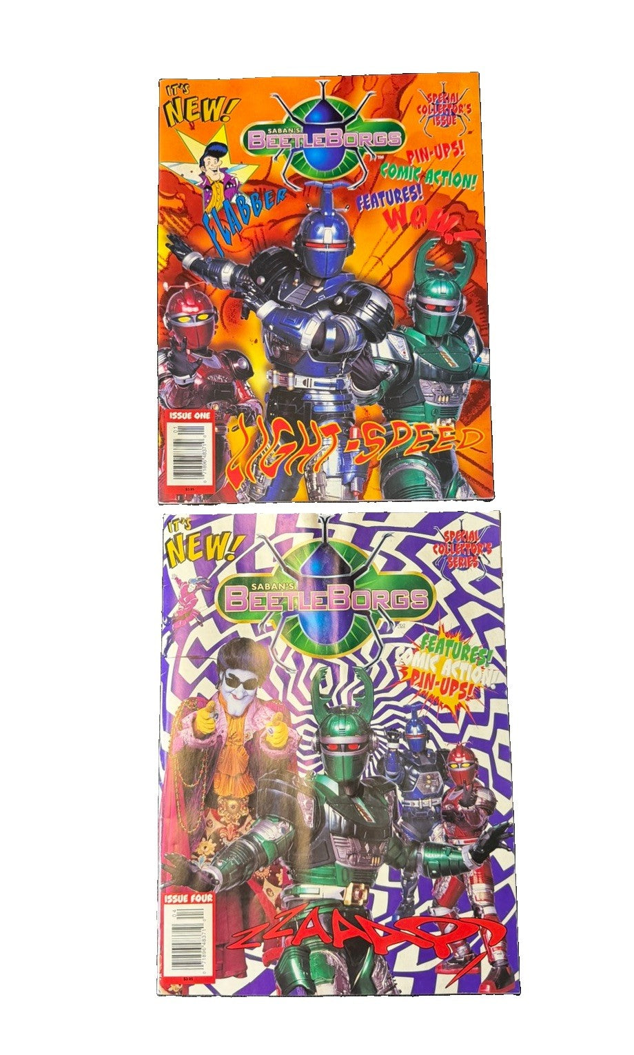 Vintage Sabans Beetleborgs Metallix Magazine Issues 1 & 4 1996 1997