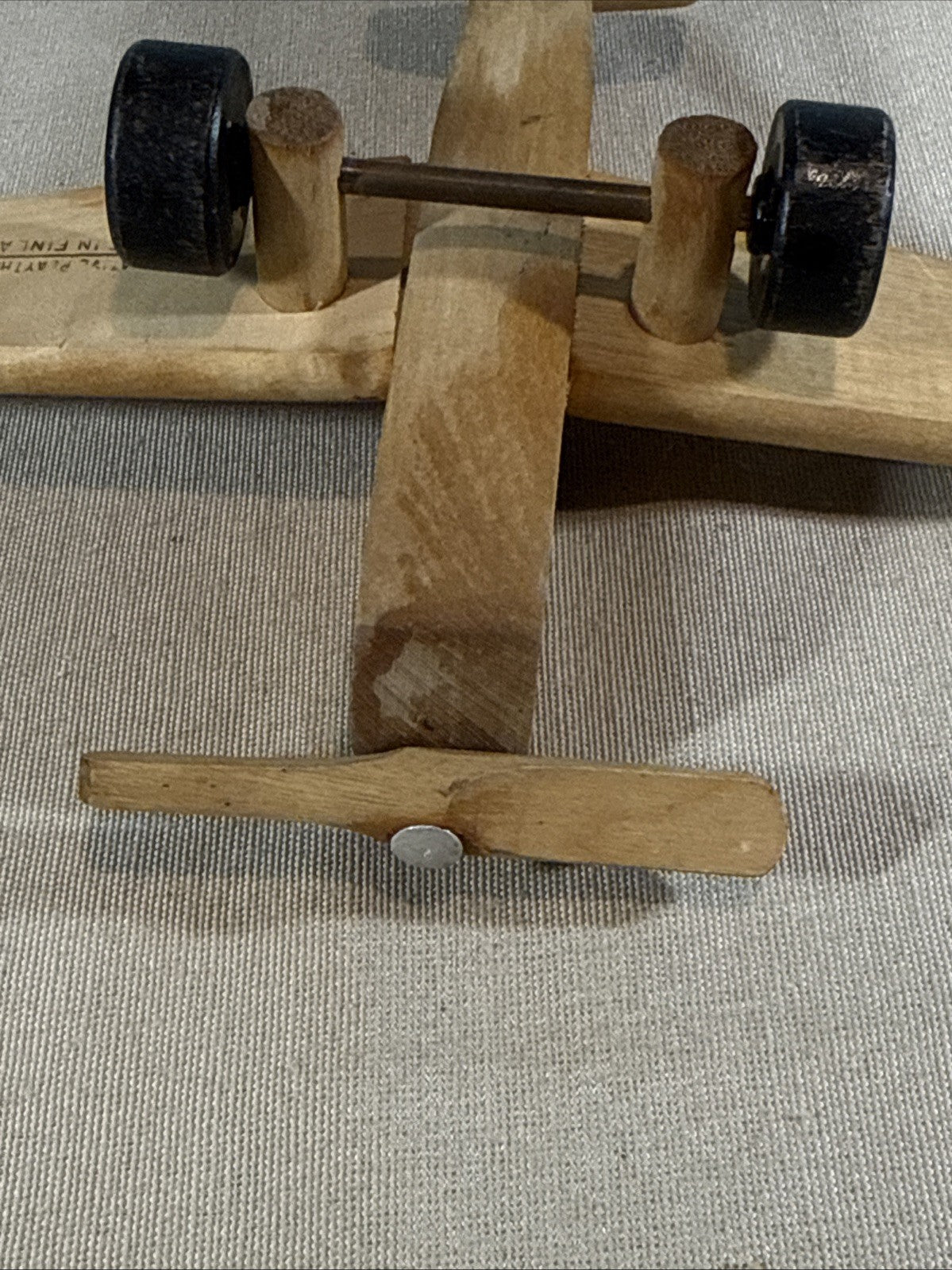 Vintage Creative Playthings Wooden Airplane Finland Wood Toy Plane