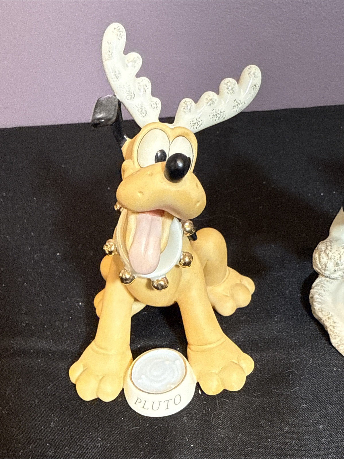 Lenox Disney Figurines Set Mickey Minnie Pluto Holiday 24K Gold No Box No COA