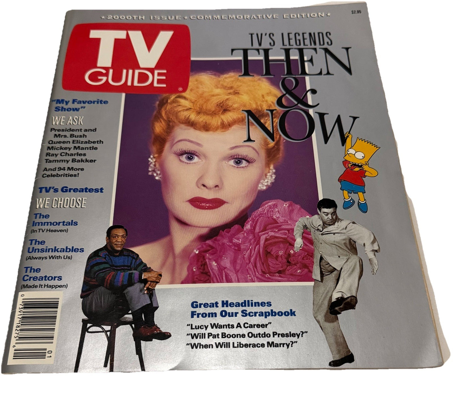 Vintage TV Guide 2000th Issue Commemorative Edition TV Legends