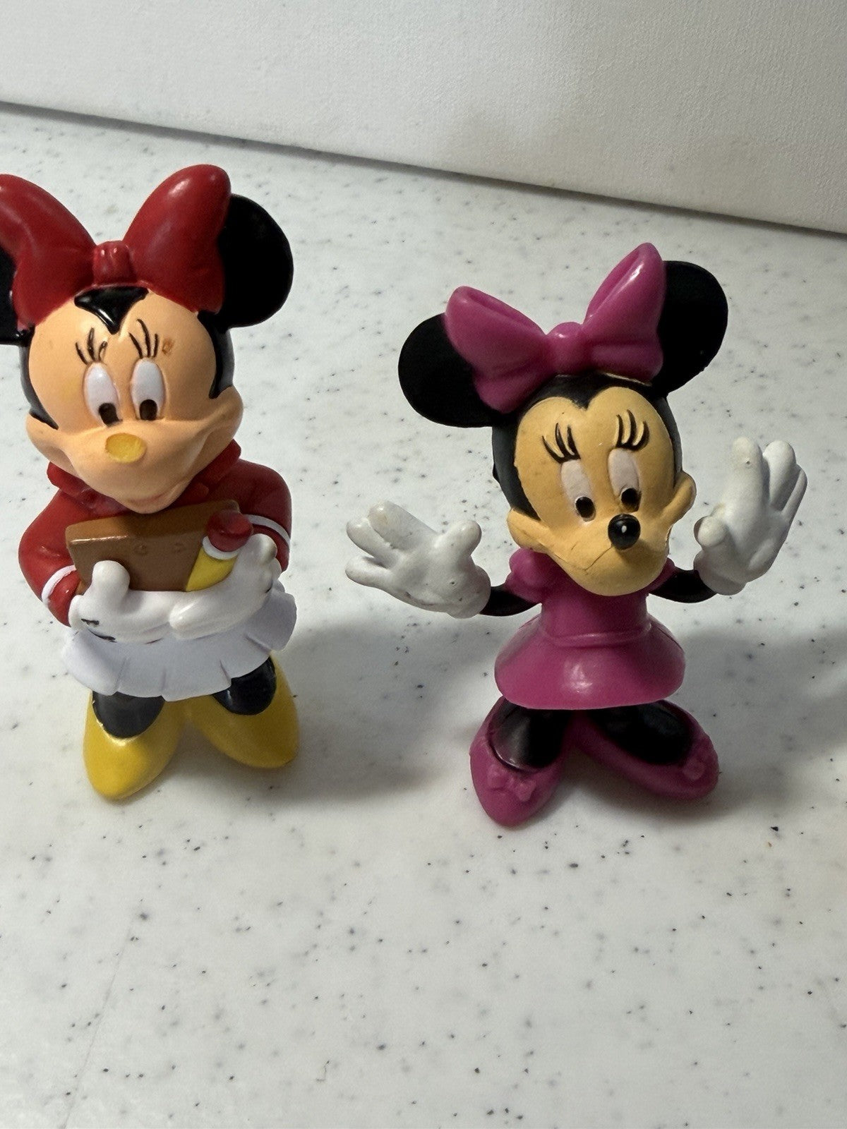 Disney Minnie Mouse Red Dress Figure Lot of 4 Vintage PVC Cake Topper Toy Set
