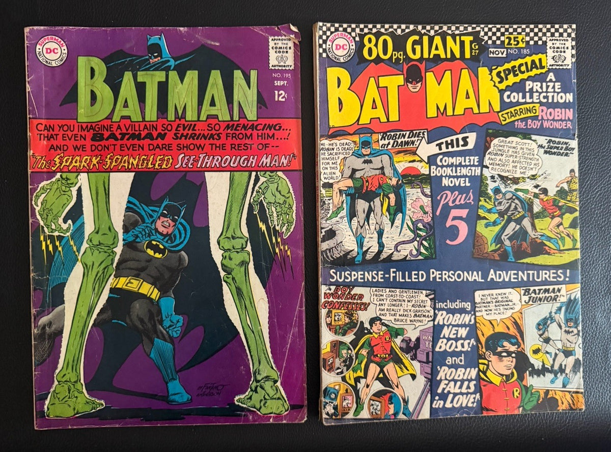 Vintage DC Comics Batman Magazines Cards Comics Detective Silver Bronze Age