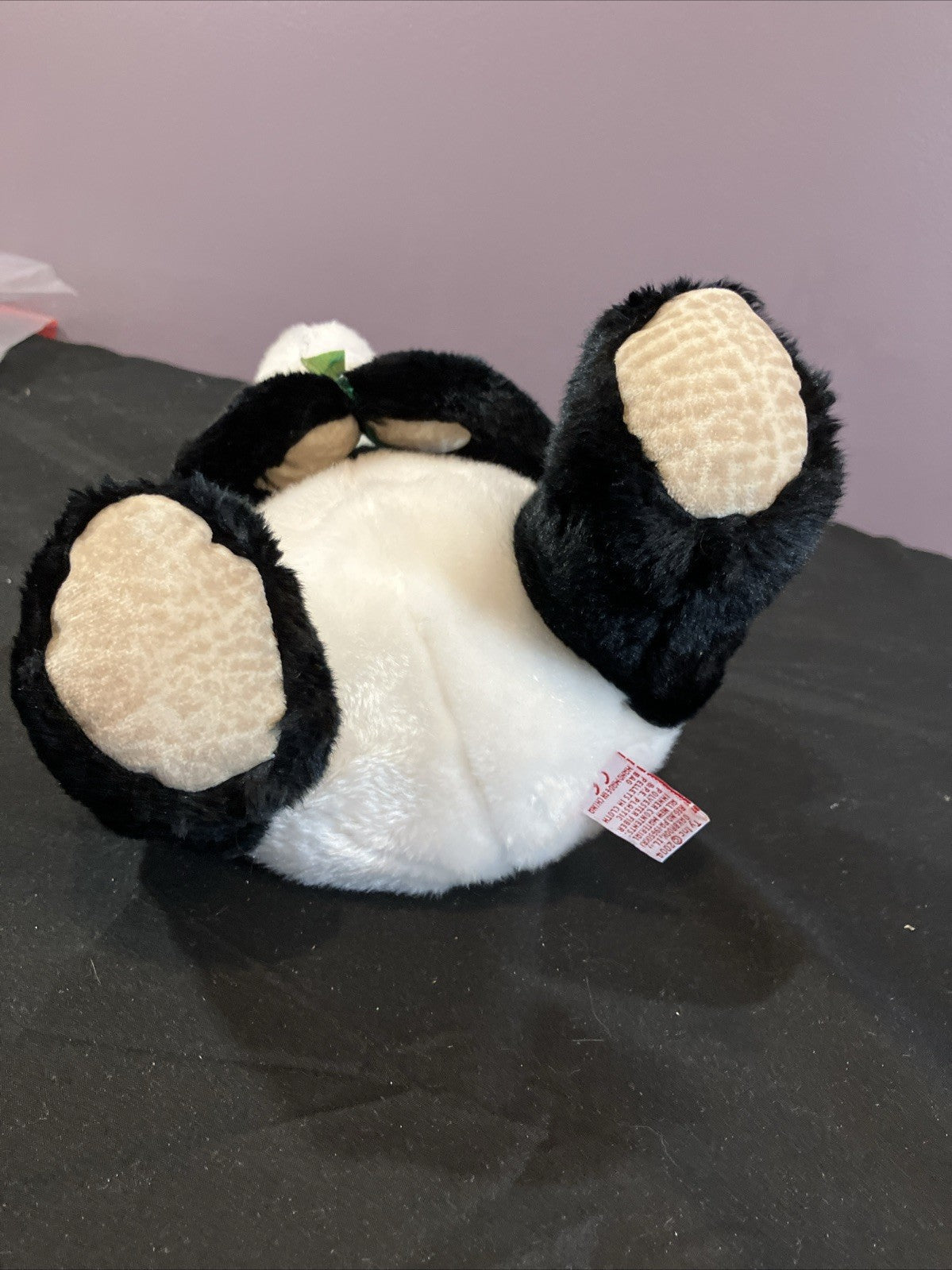 Ty Beanie Buddies Li Mei Panda Plush 10 Inch Bear Felt Leaves