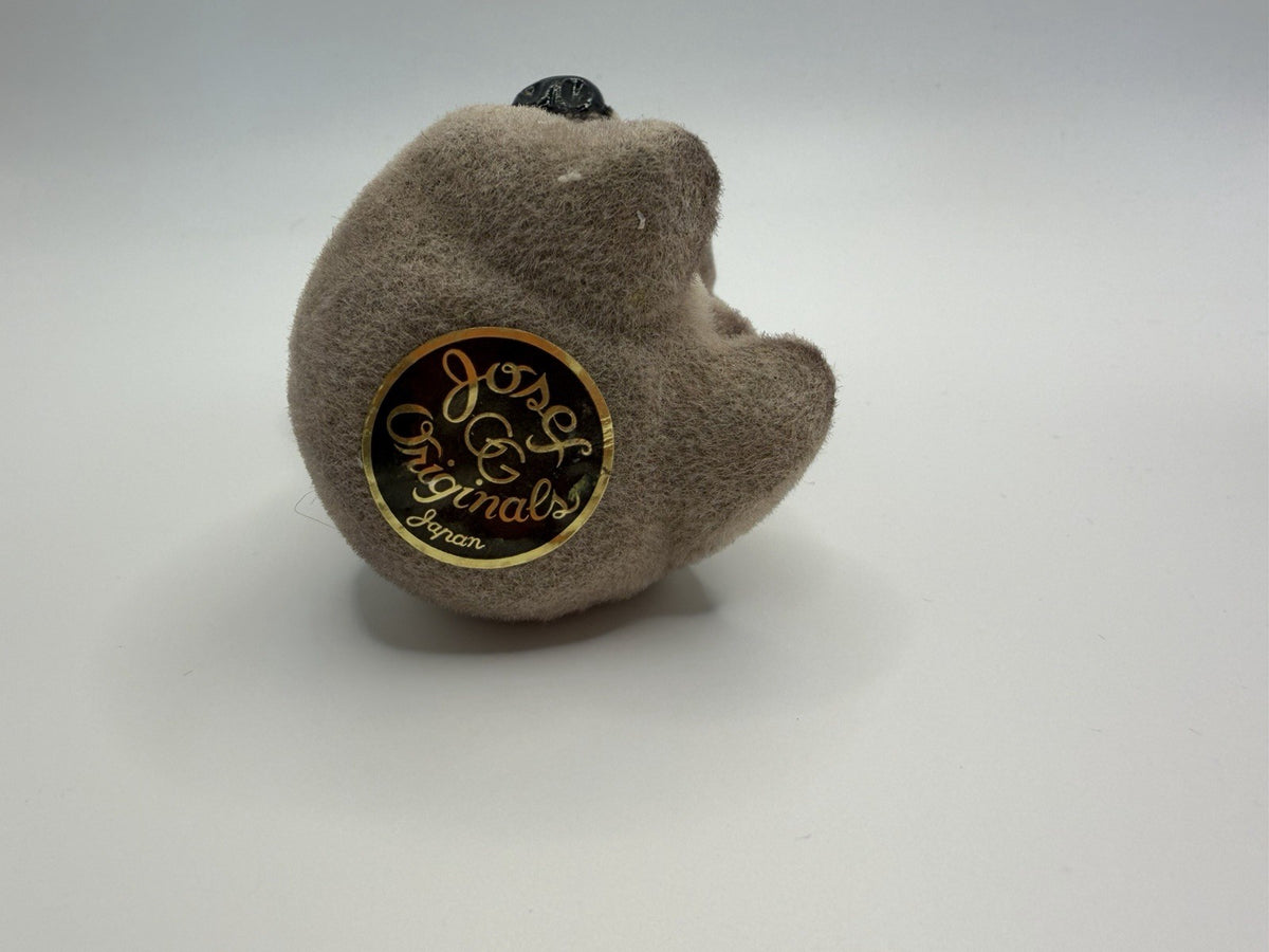 Vintage Josef Originals Japan Flocked Koala Bear Figurine & Squeeze-clip Koala