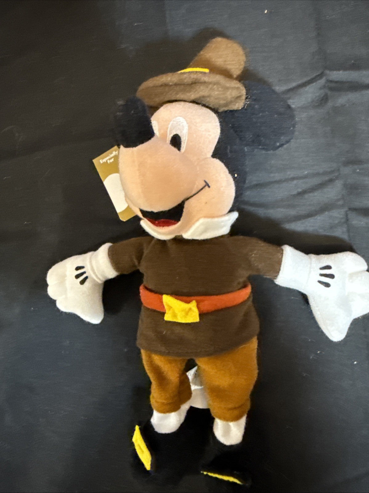 Disney World Pilgrim Thanksgiving Mickey & MIckey as Goofy Bean Bag Lot of 2