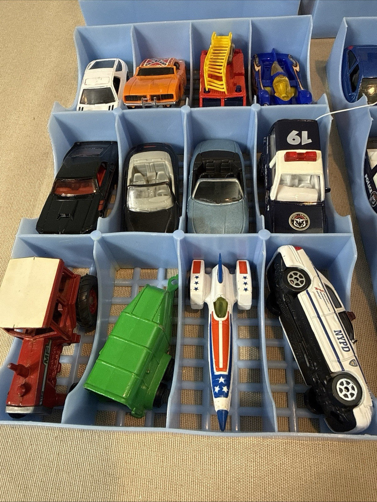Vintage Tara Toys 48 Car Case Deluxe Diecast Carrying Case + 48 Cars 1980s-2000s