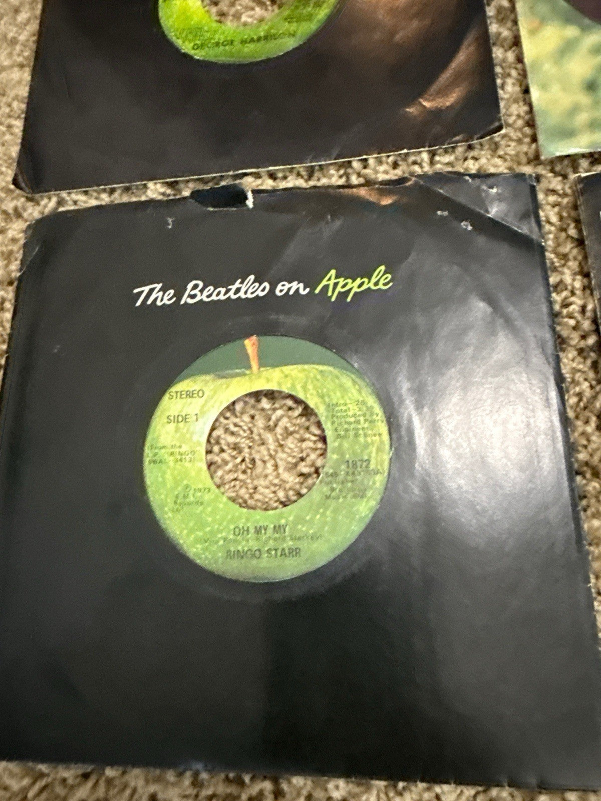 The Beatles Solo 7" Vinyl 45 Lot of 7 George Harrison Ringo Starr Paul McCartney
