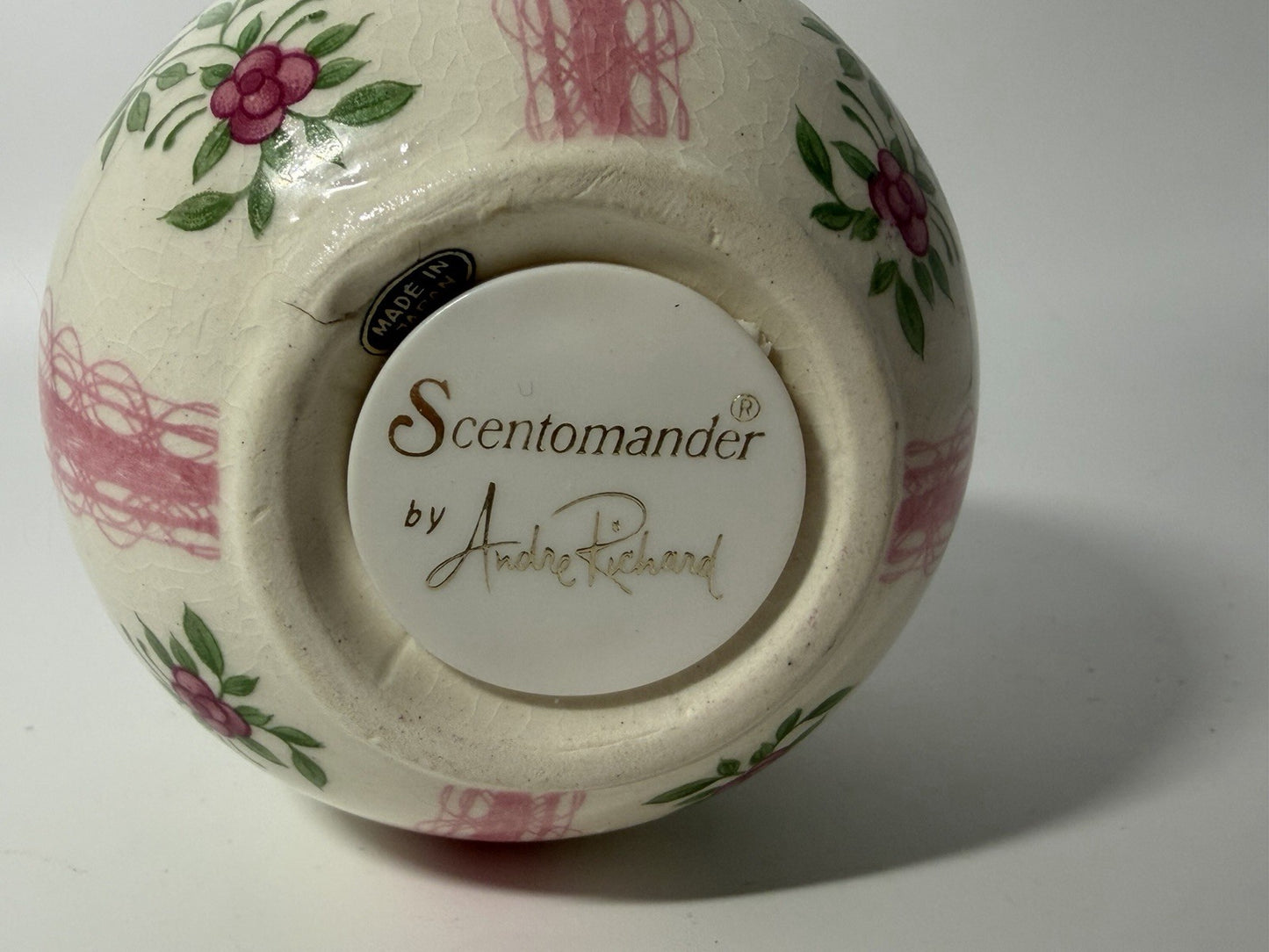 Vintage Andre Richard Sachet Pomander Hanging Ornament Porcelain 3 Inch