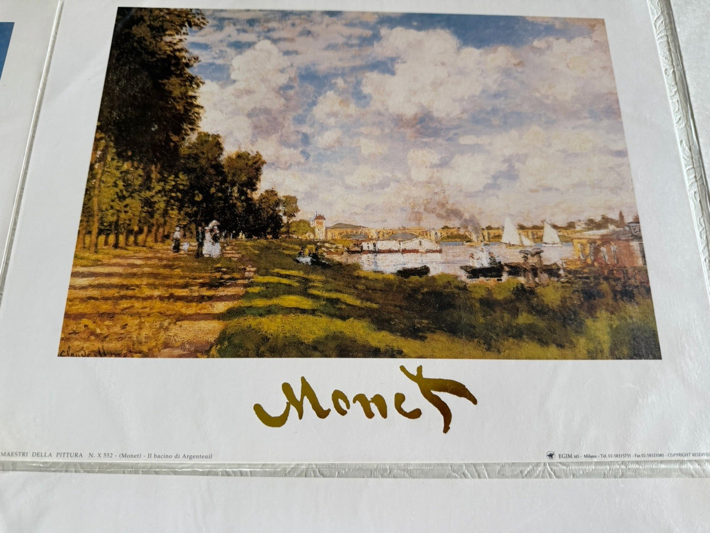 VintageMaestri Della Pittura Claude Monet Art Prints Set of 8  24x30cm