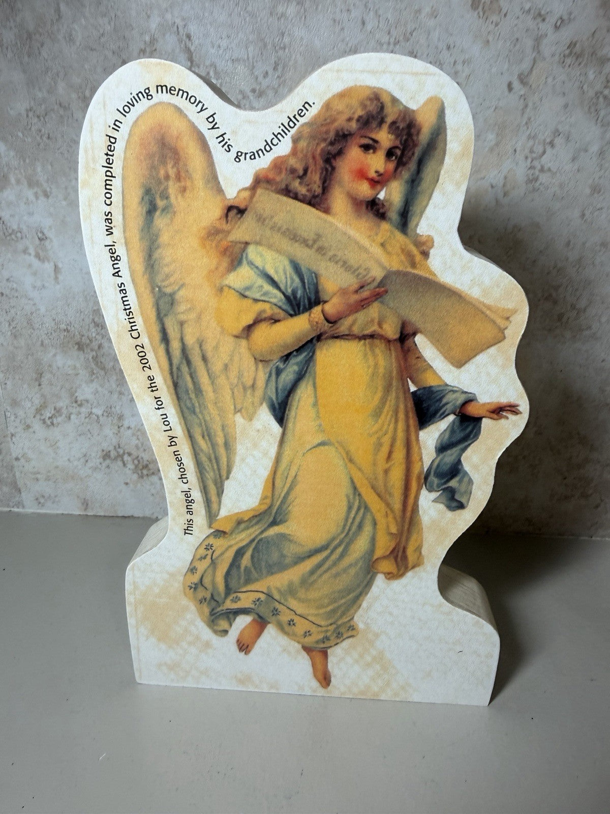 Handcrafted Wooden Angel Figurines Lot 7 Signed Folk Art Christmas Holiday Decor