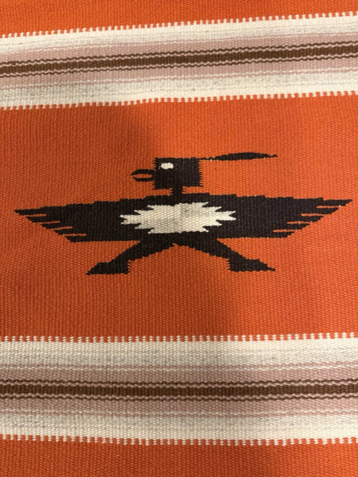 Southwest Native American Style Thunderbird Wool Woven Rug Tapestry Wall 28"x22"