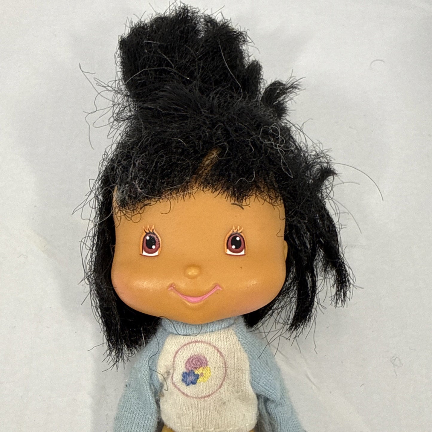 Vintage Strawberry Shortcake Doll Bandai 2002 Black Curly Hair 5"