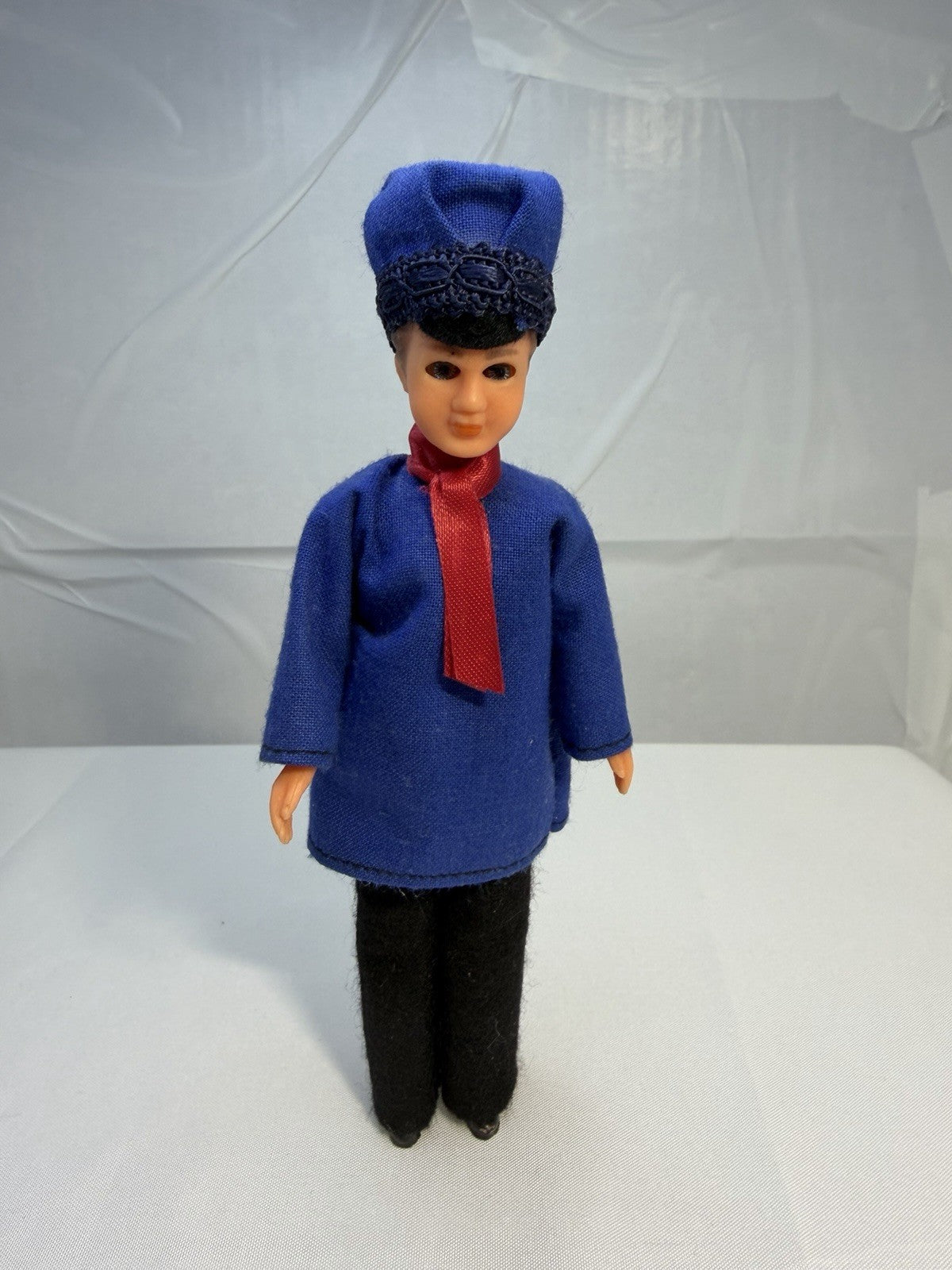 Vintage European Dutch Boy Souvenir Doll Sleepy Eyes England In Plastic Tube 6”