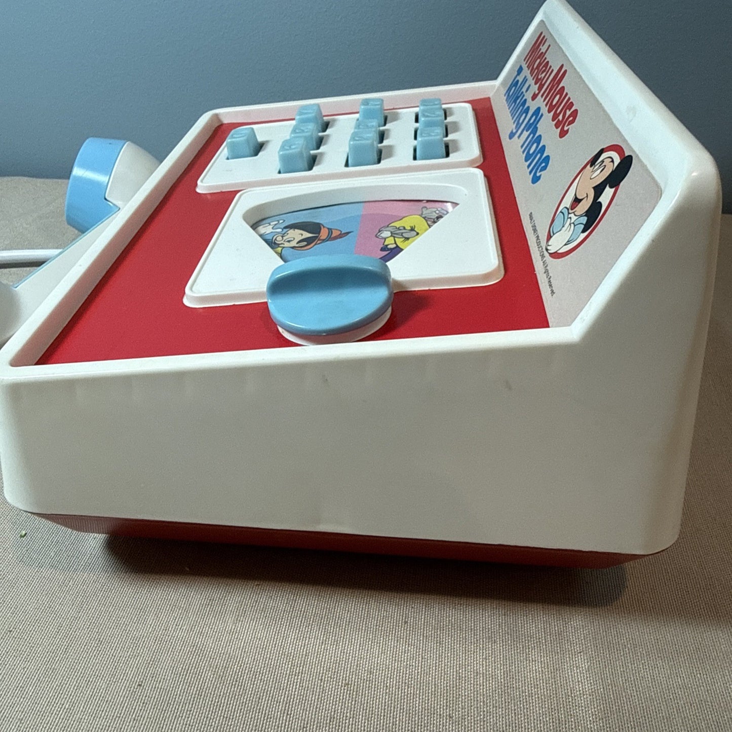 Vintage Walt Disney 1970s Hasbro Mickey Mouse Talking Phone - For Parts / Repair