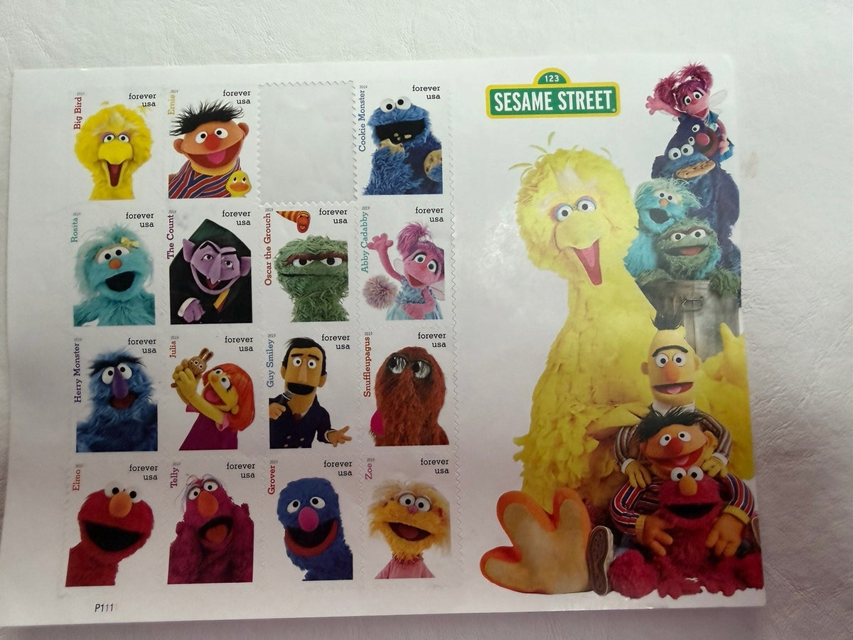 USPS Character Forever Stamp Lot Bugs Bunny Sesame Street Disney Pixar Stamps