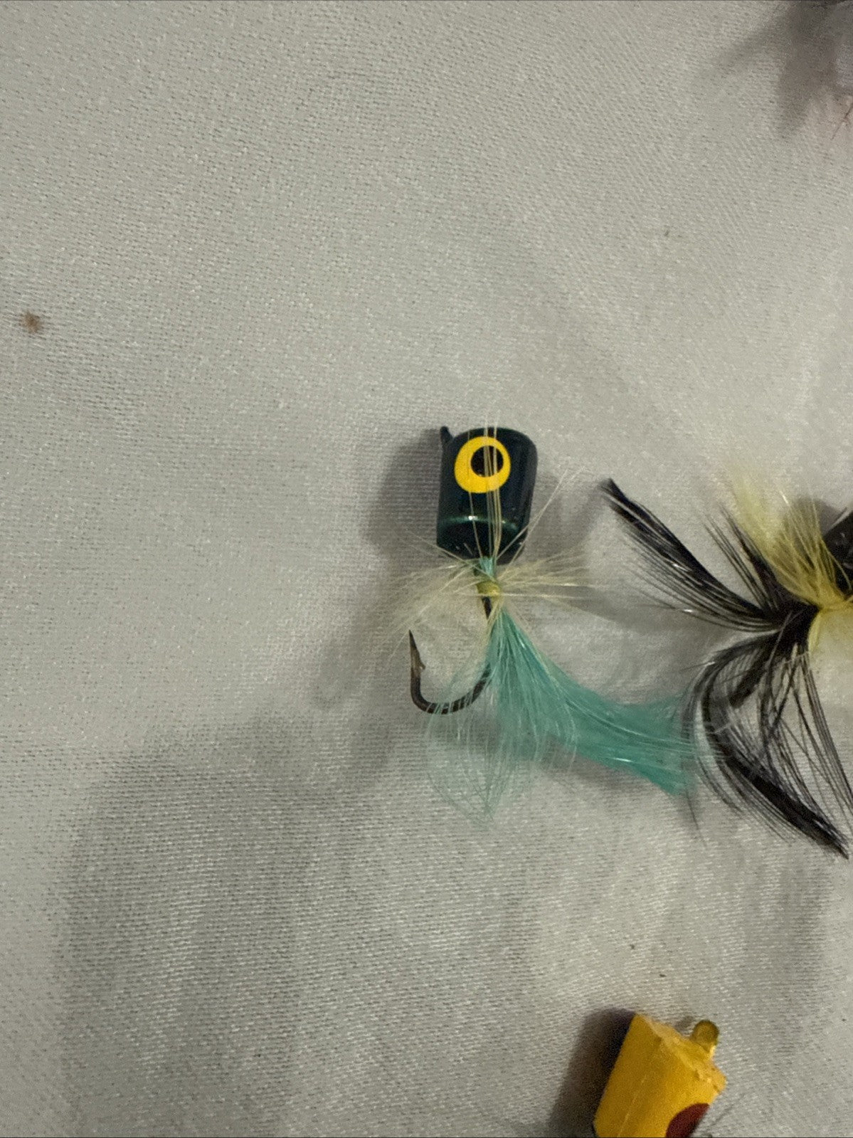 Vintage Fly Fishing Popper Dry Flies Lot 13 Pieces With 2 Cases