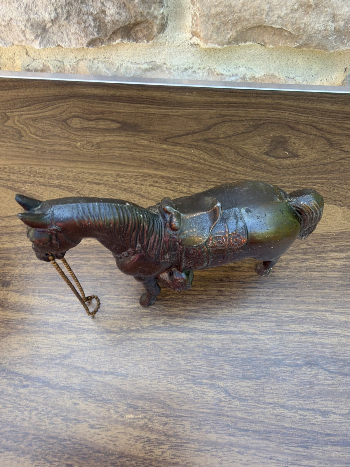 Vintage Bronze Horse with Saddle 4.25” Tall Western Theme 1950’s