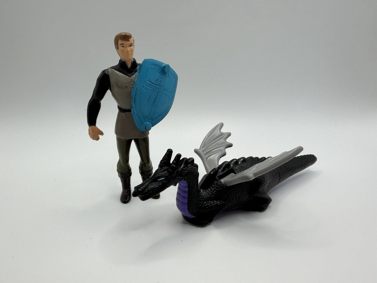 Vintage 1996 McDonalds Disney Sleeping Beauty Prince Phillip Dragon Toys Lot