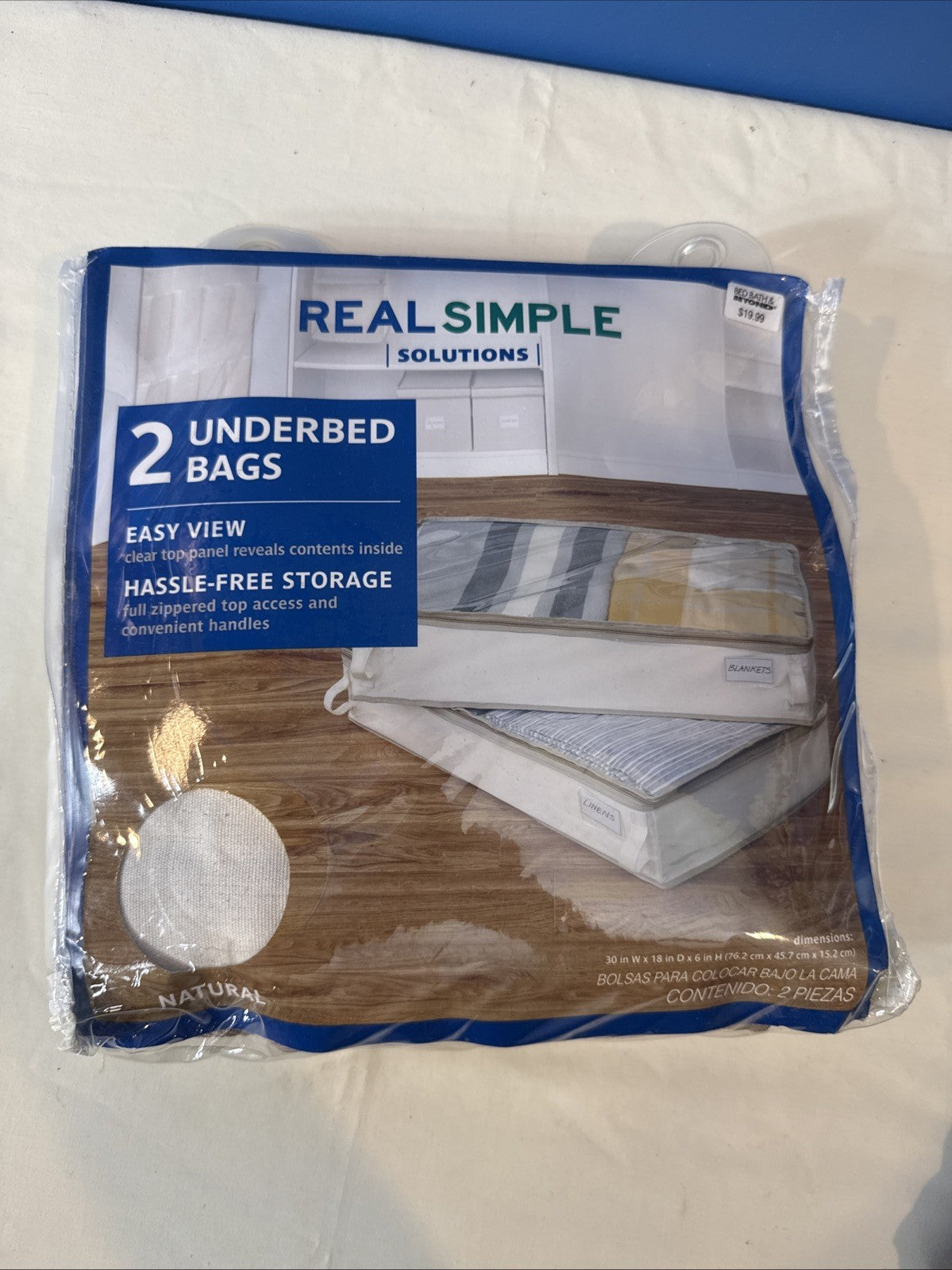 Real Simple Solutions Underbed Closet Storage 2 Packs 4 Organizers Total New