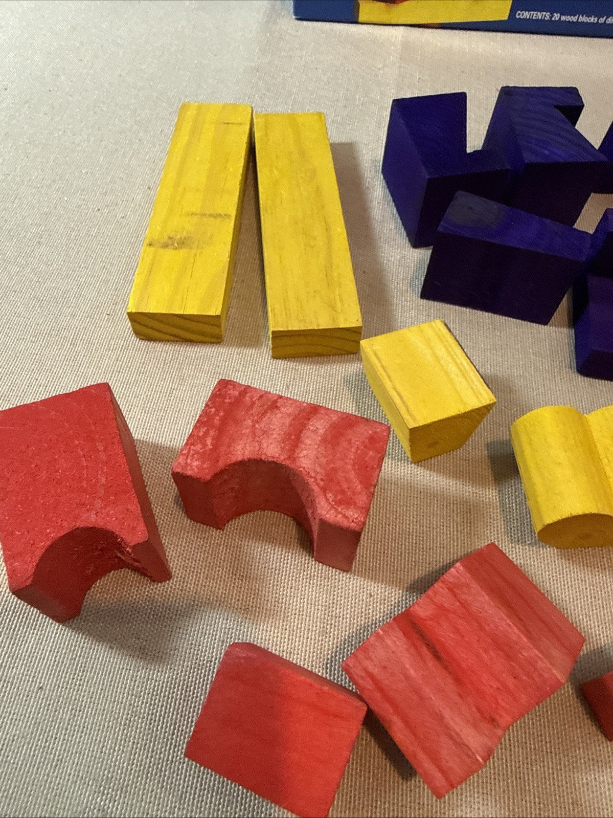 Vintage 1992 Pressman Blockhead Game Complete Wooden Blocks Original Box