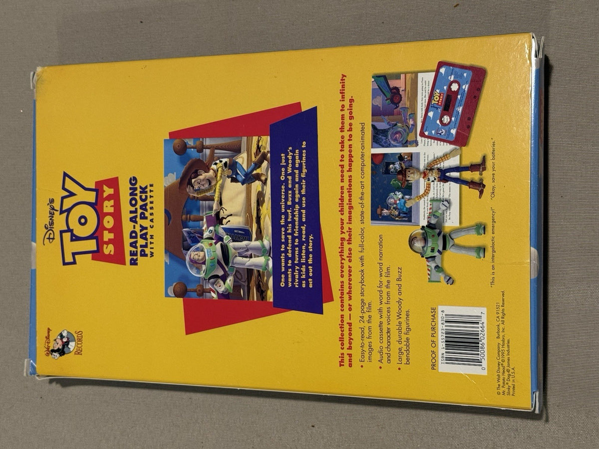 Vintage 1995 Disney Toy Story Read Along Play Pack Cassette Woody Buzz New Box