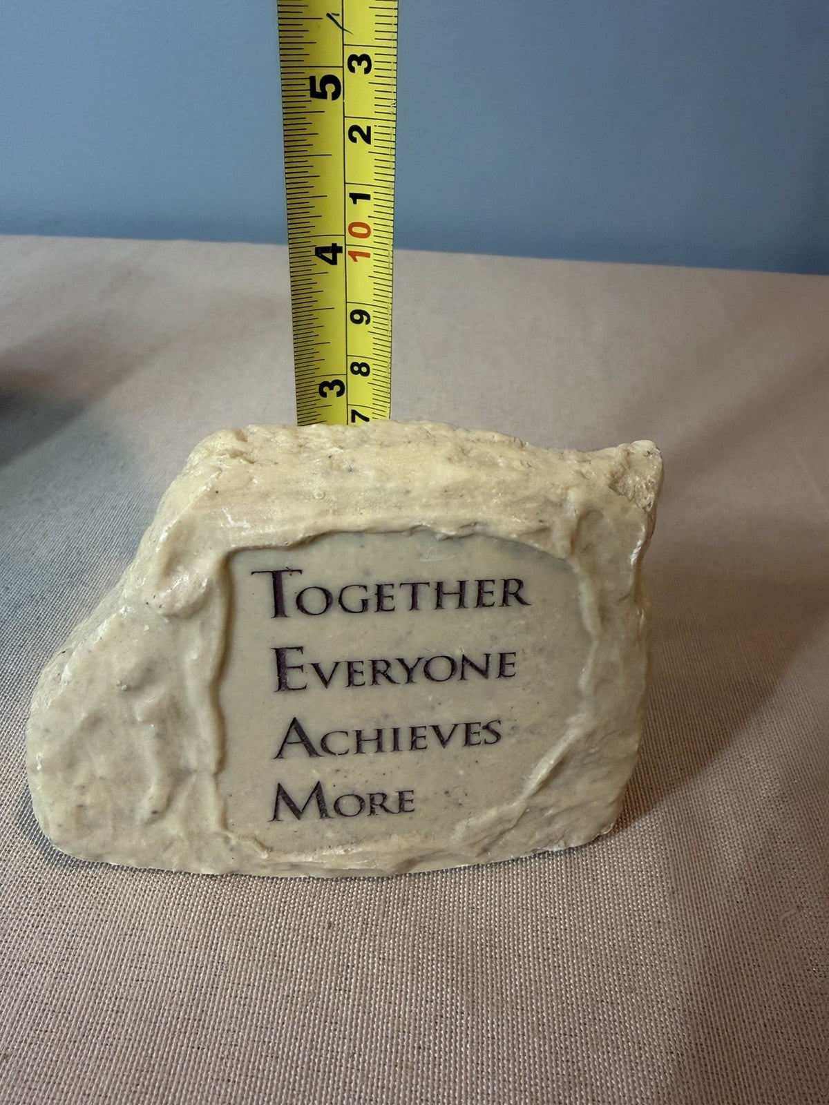 Etched In Stone Together Everyone Achieves More TEAM Desk Stone 1993 NIB Decor