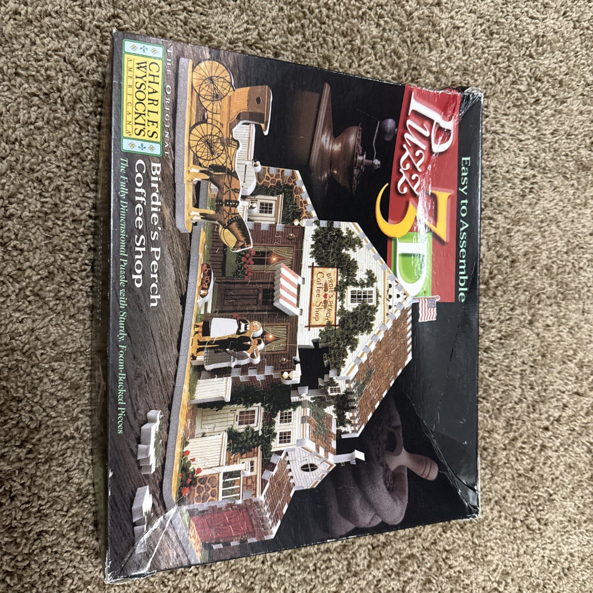 Charles Wysocki Birdies Perch Coffee Shop 1000 Piece Jigsaw Puzzle Americana NEW