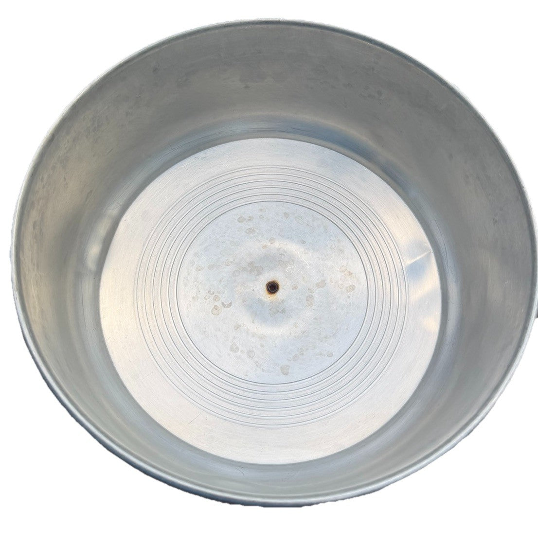 Vintage 10" Aluminum Cake Dome Lid Mid Century Wooden Knob Cover